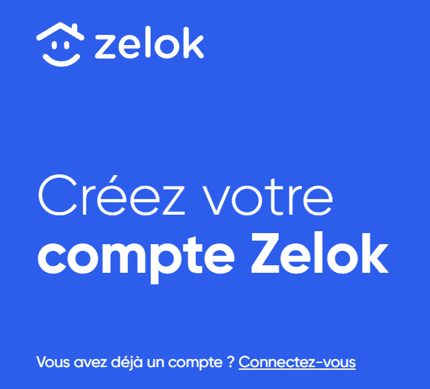 Page de création de compte Zelok pour déposer un dossier locataire
