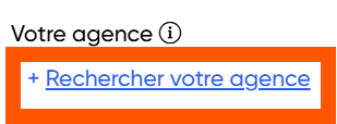 Bouton Rechercher votre agence sur Zelok, première étape du dépôt de dossier locataire