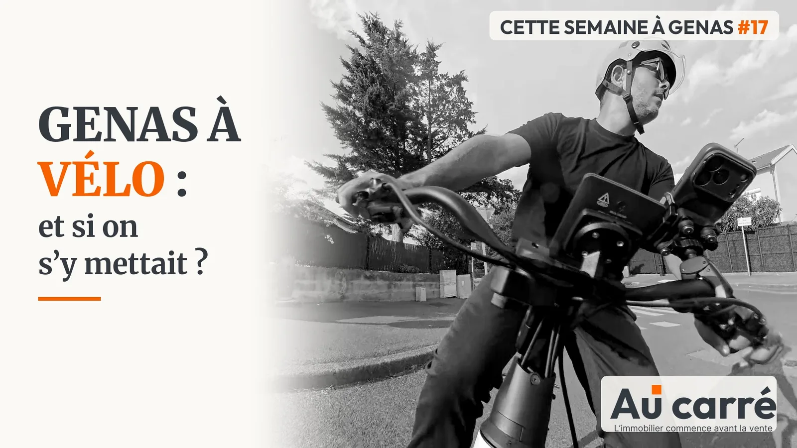 Laurent Darnis à vélo dans une rue de Genas, miniature de l'épisode « Genas à vélo, et si on s'y mettait ? »