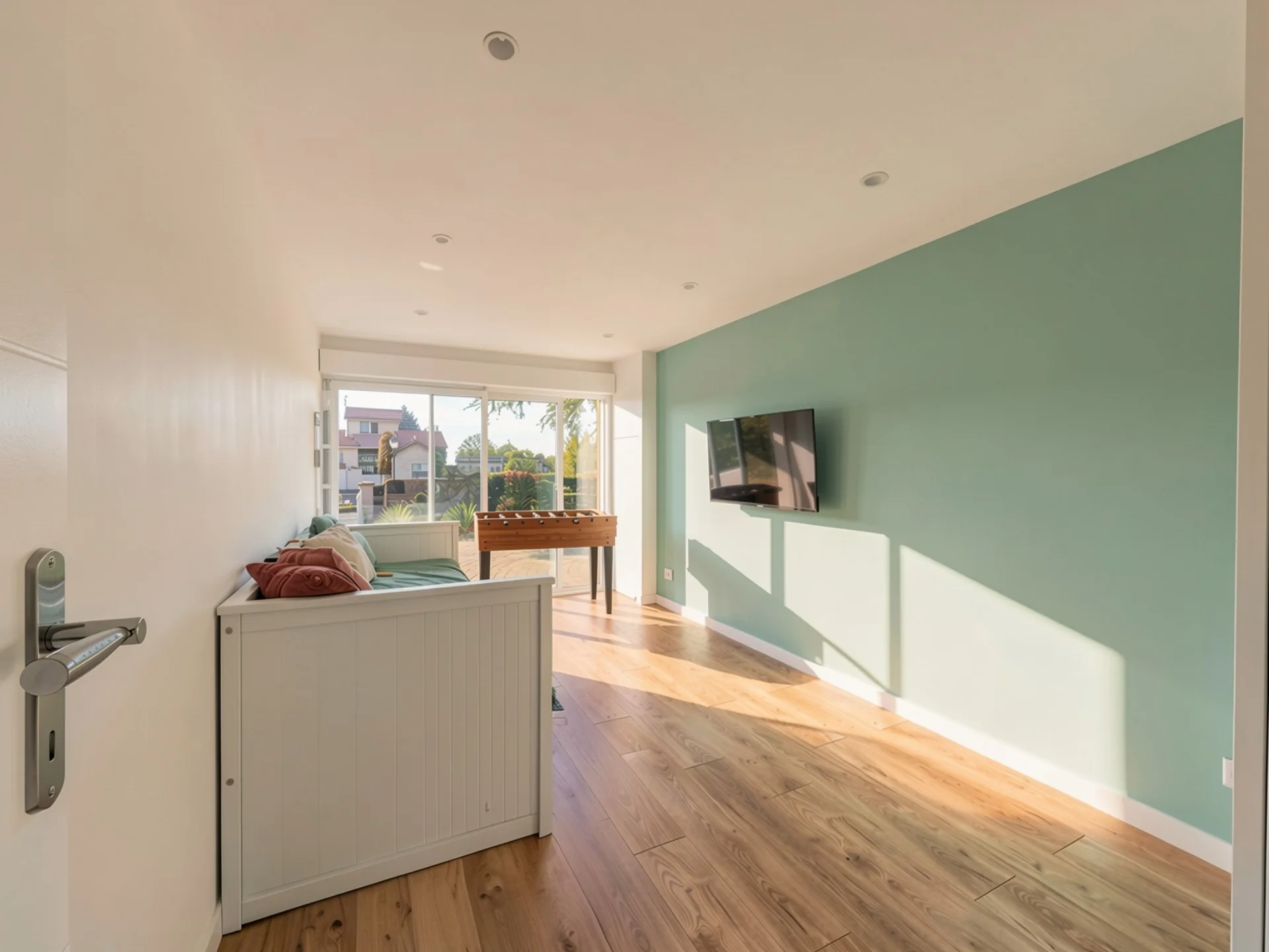 Chambre 2 au rez de chaussée, aménageable en bureau