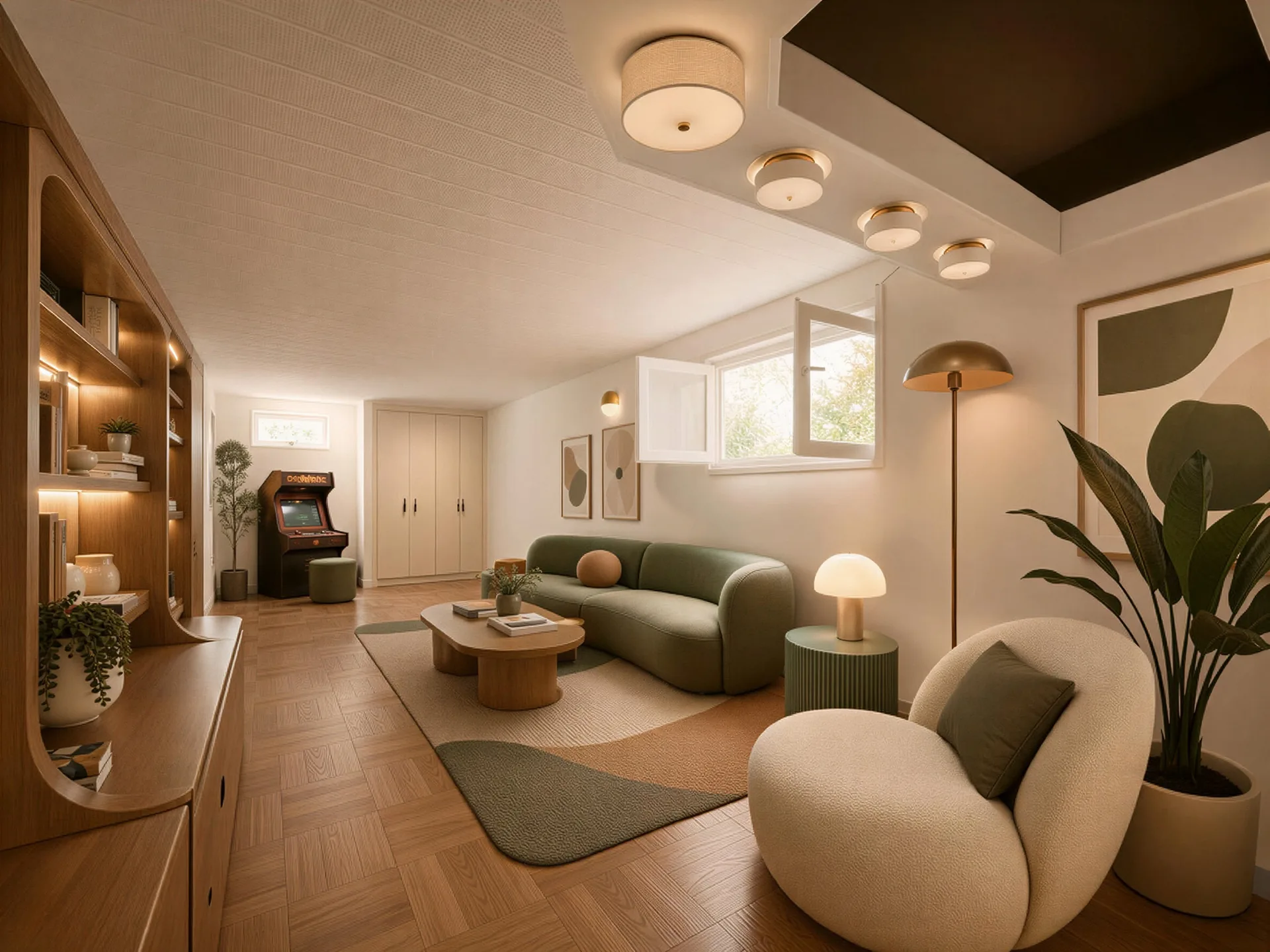 Salle de jeu, projet d'aménagement