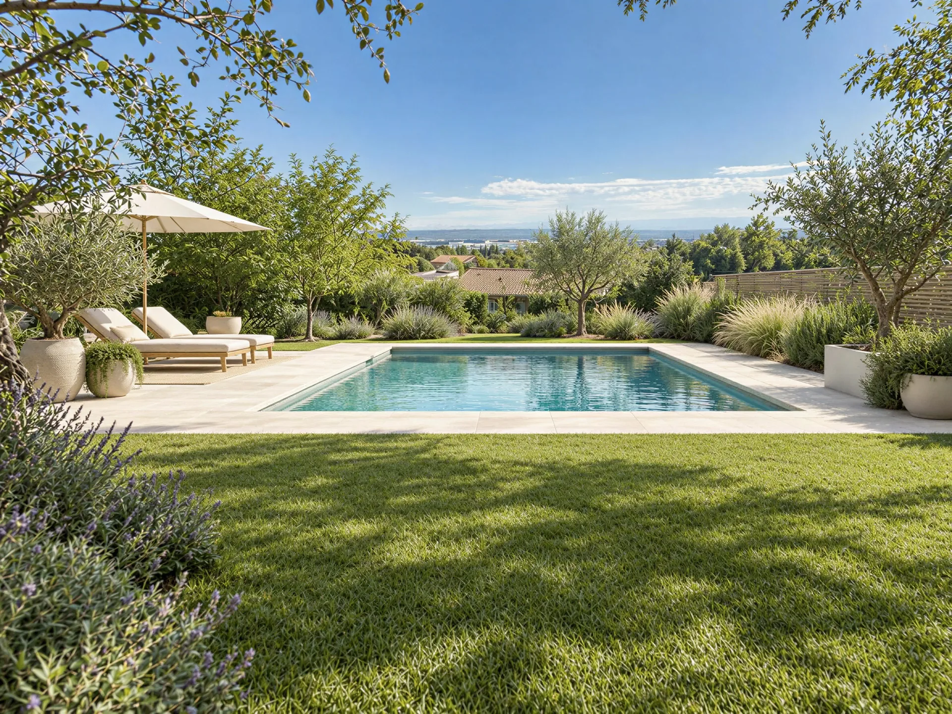 Aucarre 1420 13 ext terrain vue de haut de, projet d'aménagement
