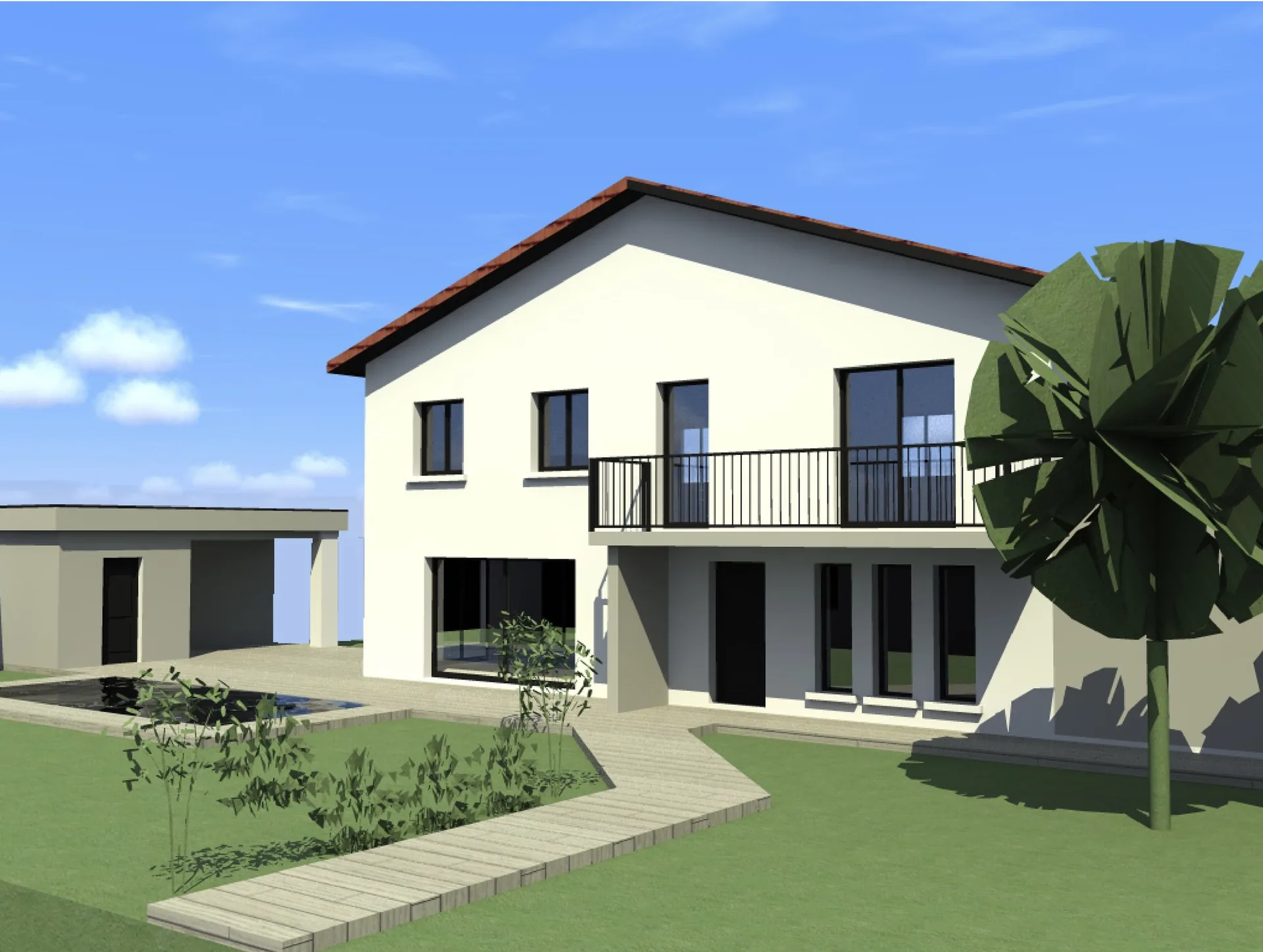 Façade Est côté entrée, 6 pièces à vendre