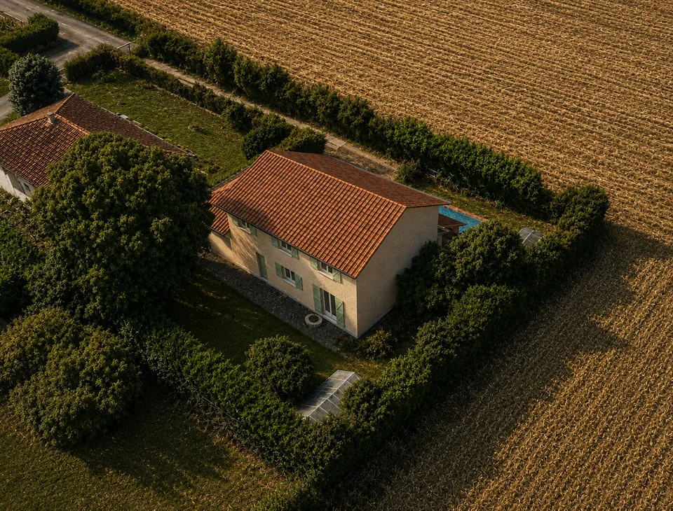 Vue drone est 2, projet de rénovation