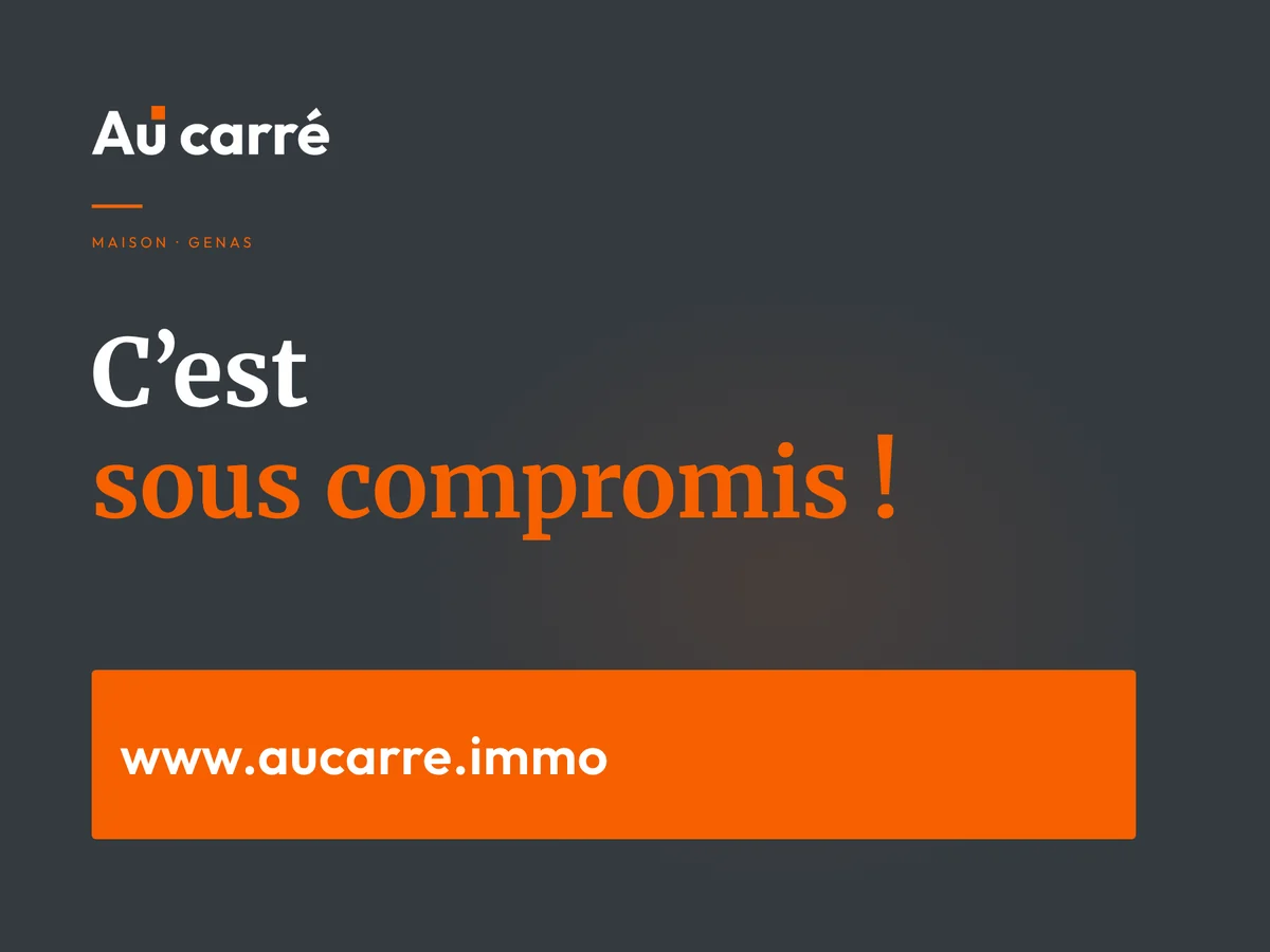 C'est sous compromis : ce bien à Genas n'est plus disponible à la visite sans réserve.