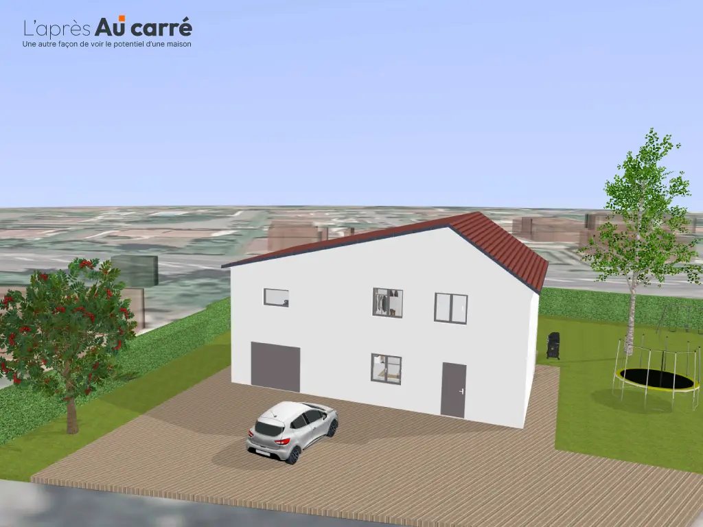 Projet de rénovation de maison avec pièce de vie de 47m² et piscine à Genas Centre