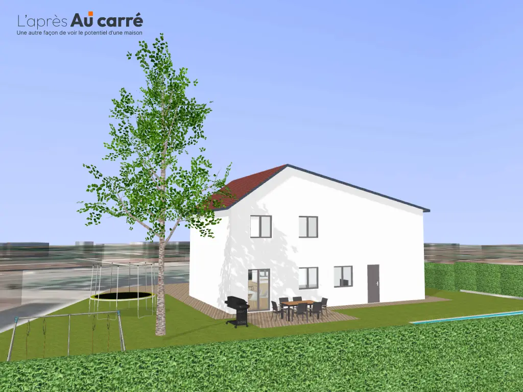 Projet de rénovation de maison avec pièce de vie de 47m² et piscine à Genas Centre